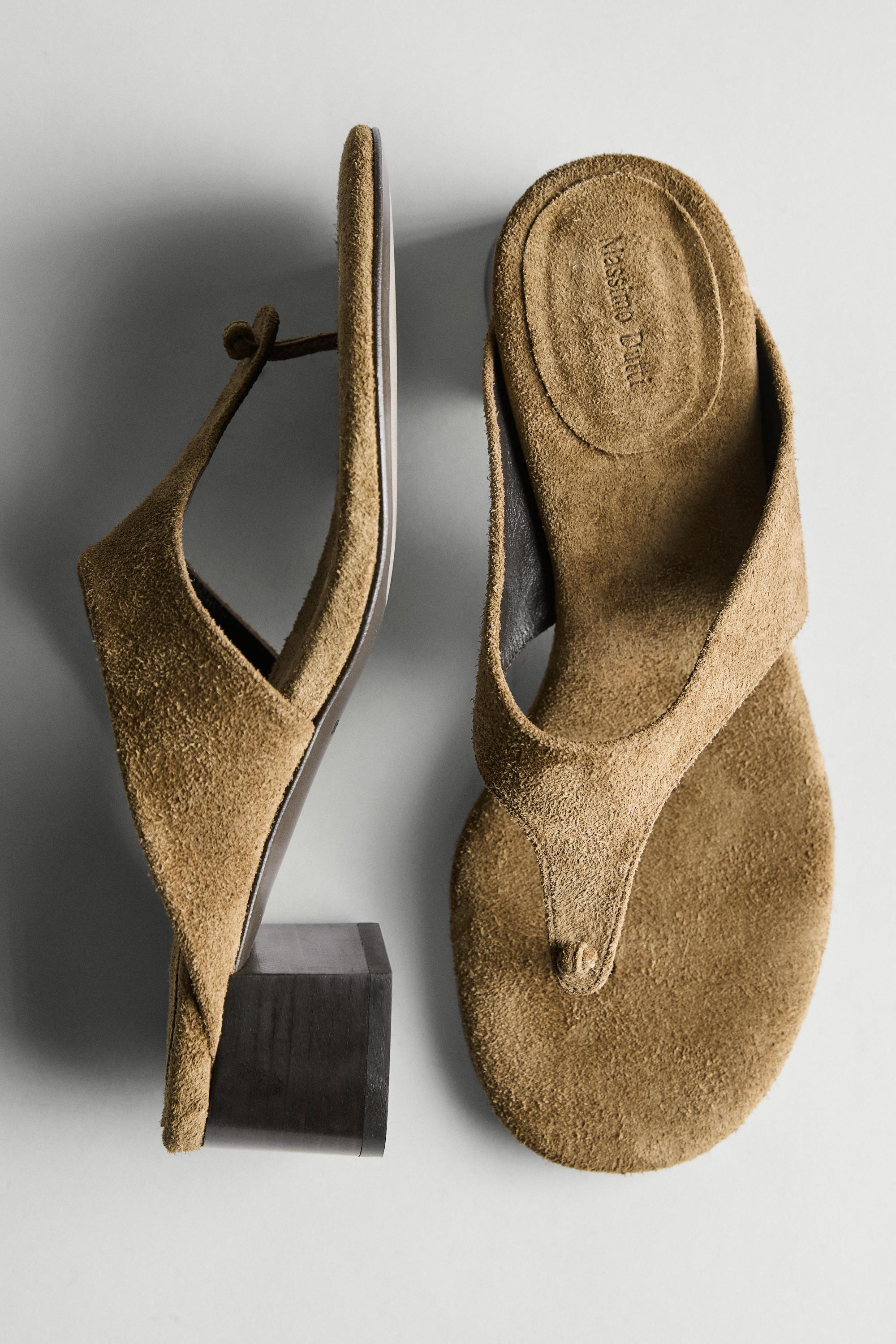 Heeled sandals with knot | Massimo Dutti US