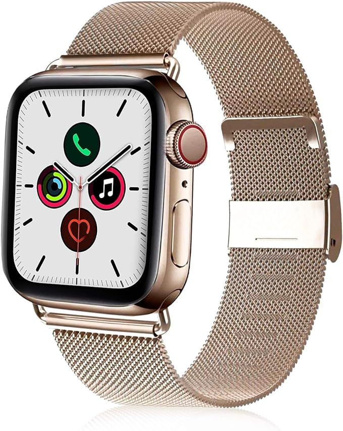 VATI Compatible with Apple Watch Band 38mm 40mm 42mm 44mm, Adjustable Breathable Stainless Steel ... | Amazon (US)