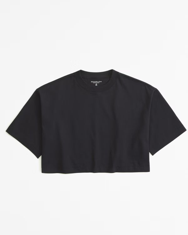 Women's Essential Premium Polished Cropped Tee | Women's Tops | Abercrombie.com | Abercrombie & Fitch (US)