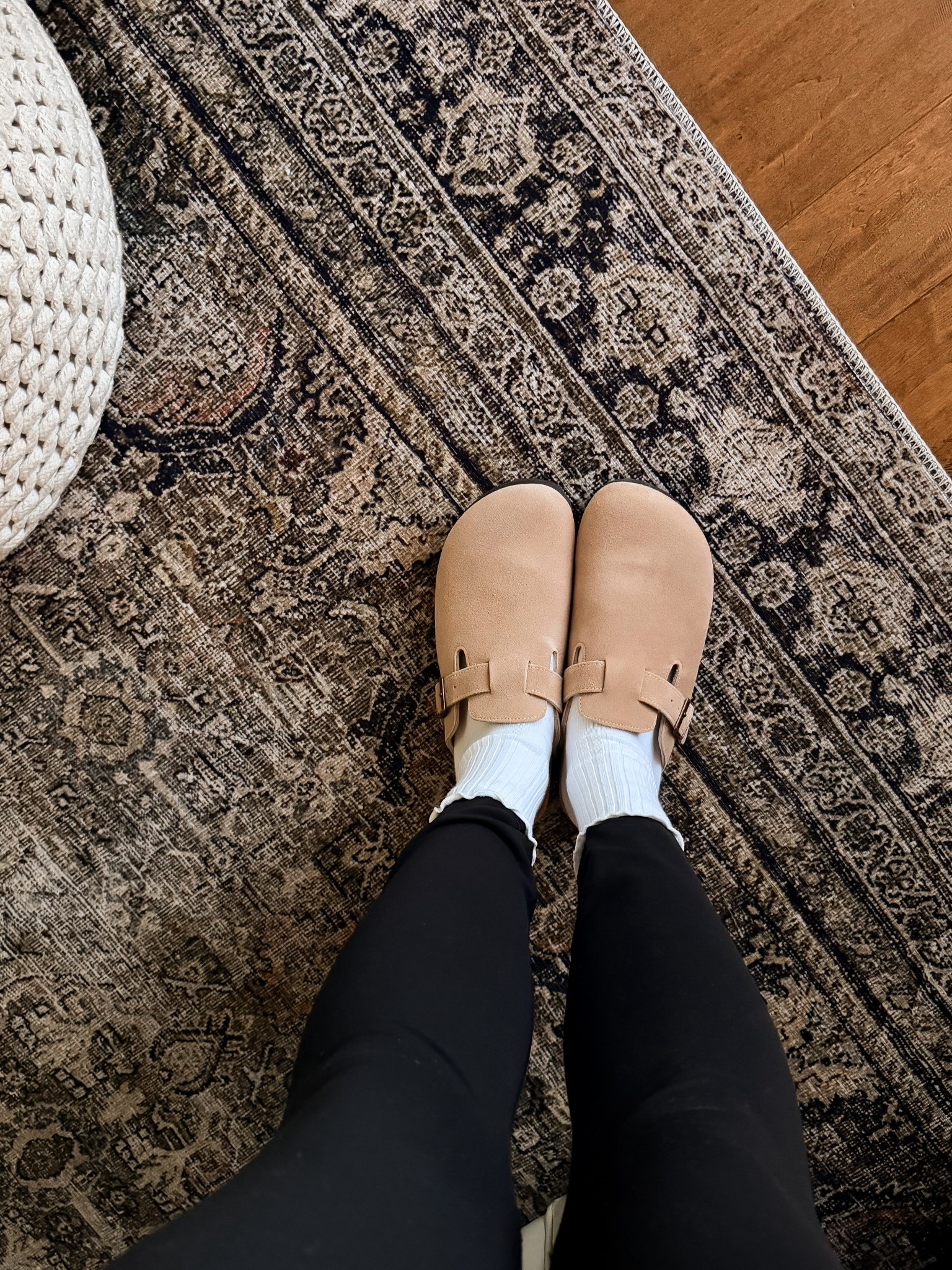 Amazon Birkenstock dupes only $39.99 compared to $170 
•
•
Run TTS and wearing the color taupe #birkenstock #fallstyle #rufflesocks 

#LTKSaleAlert #LTKShoeCrush #LTKStyleTip