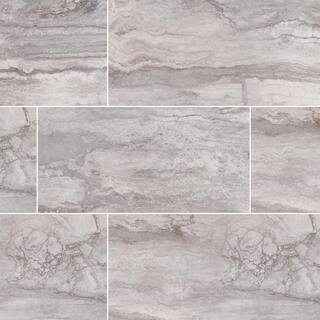 MSI Pietra Bernini Carbone 12 in. x 24 in. Polished Porcelain Floor and Wall Tile (512 sq. ft./Palle | The Home Depot