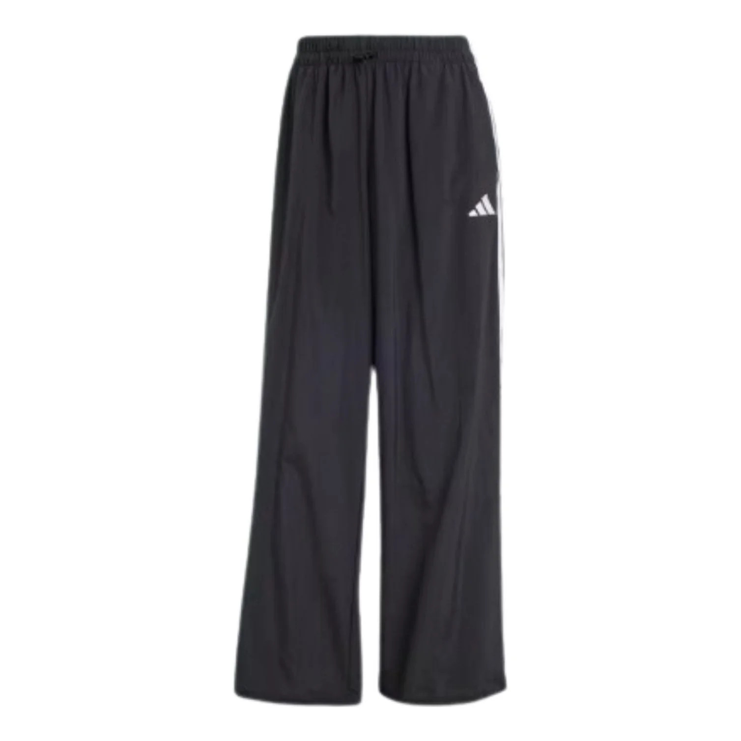 (WMNS) adidas Essentials 3-Stripes Lifestyle Sweat Parachute Pants 'Black White' | KICKS CREW