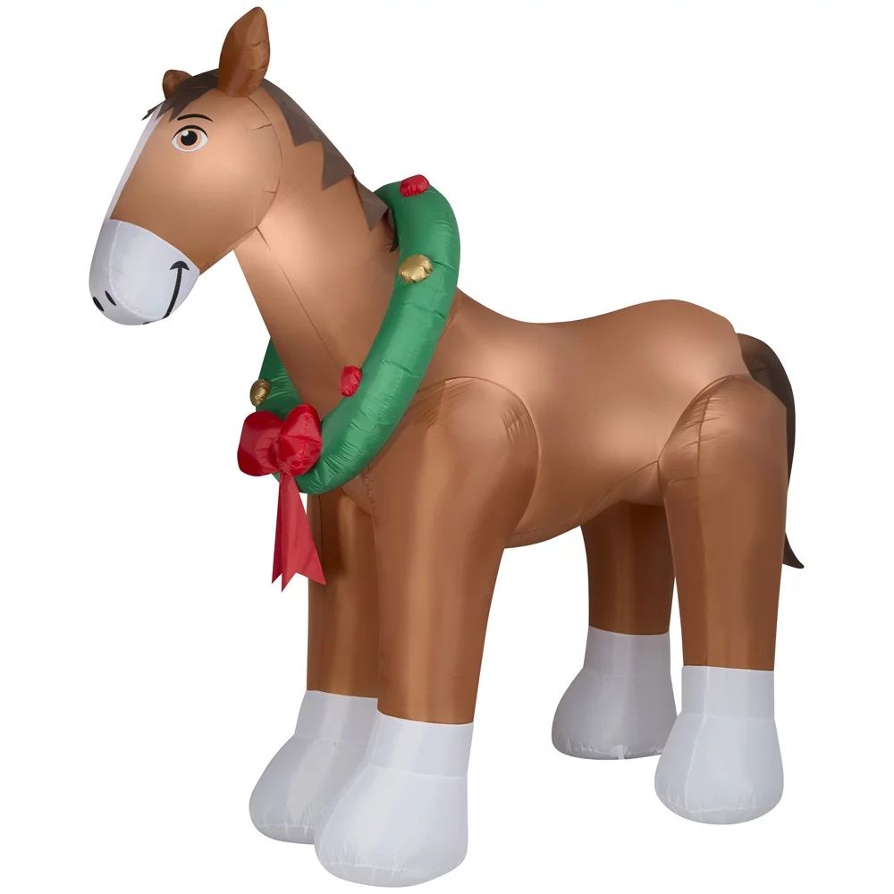 Airblown Inflatables Christmas 9 Foot Clydesdale Horse, by Holiday Time | Walmart (US)