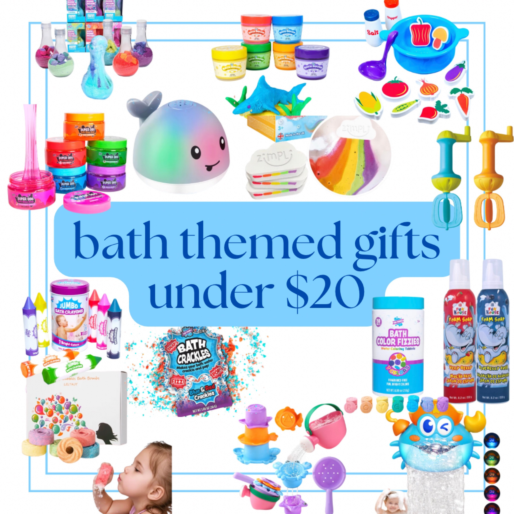 Amazon bath time gifts for under $20! 

#LTKKids #LTKGiftGuide #LTKHoliday