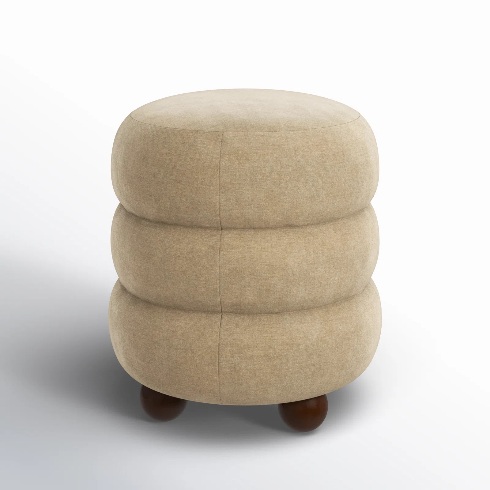 Dalisha 17" Velvet Round Ottoman | Wayfair North America
