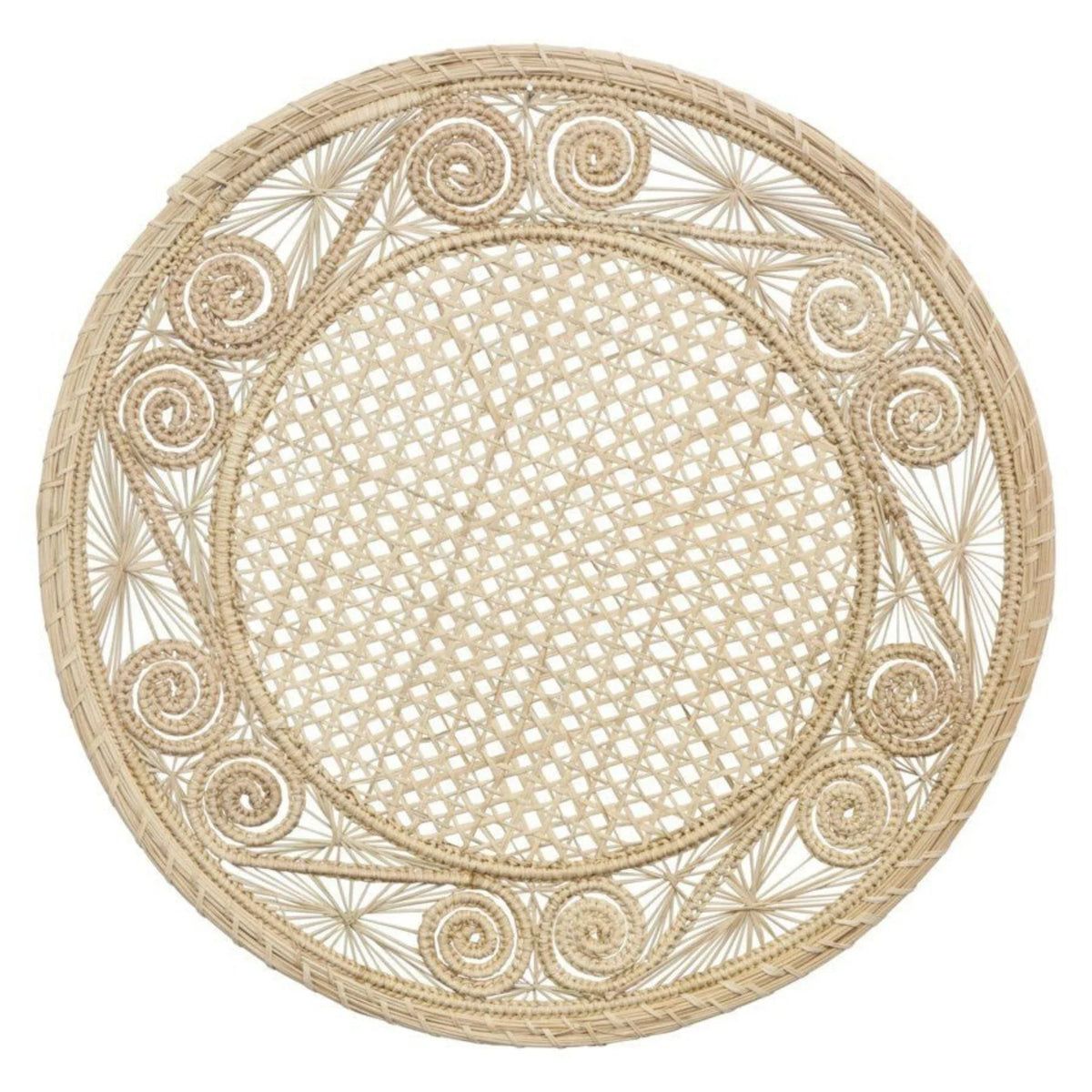 Spiral Pattern Round Wicker Placemats, Set of 4 | The Well Appointed House, LLC