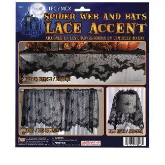 Forum Novelties Spider Web and Bat Lace Accent | Target