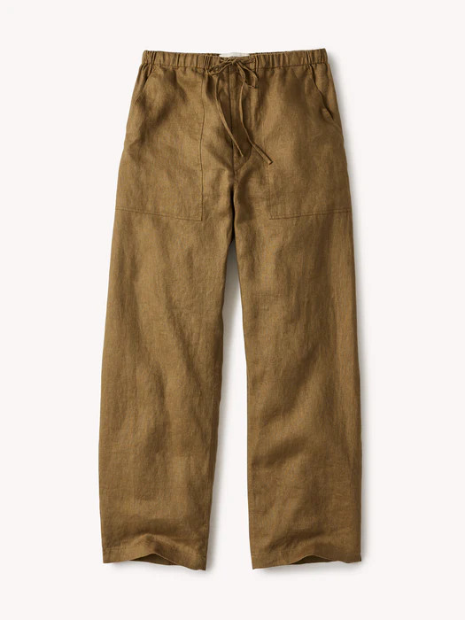 Golden Olive Sea Breeze Linen Pull-On Pant | Buck Mason | Buck Mason