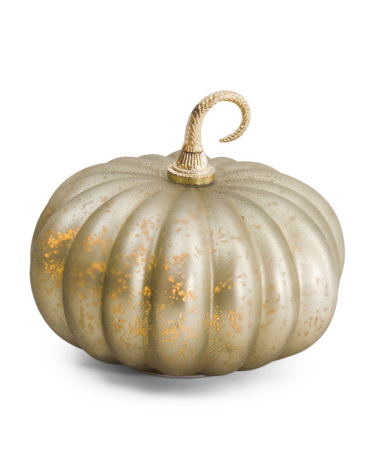 Led Frosted Glass Pumpkin | Marshalls