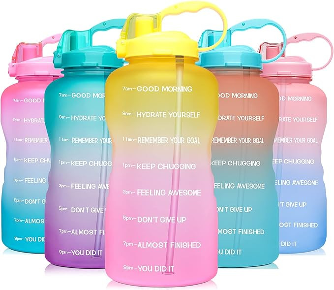 Venture Pal Large 1 Gallon/128 OZ (When Full) Motivational BPA Free Leakproof Water Bottle with S... | Amazon (US)