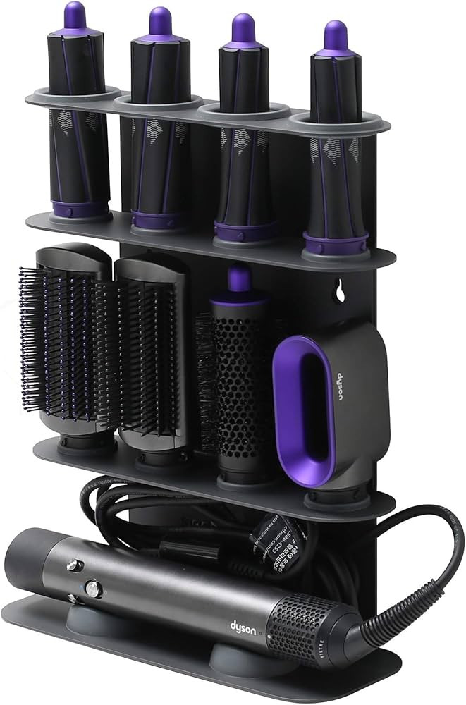 Round Stand or Wall Mounted Holder for Dyson Airwrap Styler (Dark gray) | Amazon (US)
