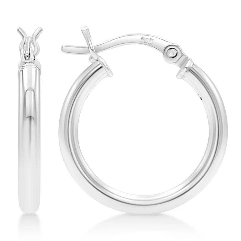 Kezef Women's 925 Sterling Silver Hoop Earrings - Hypoallergenic - 20mm | Walmart (US)