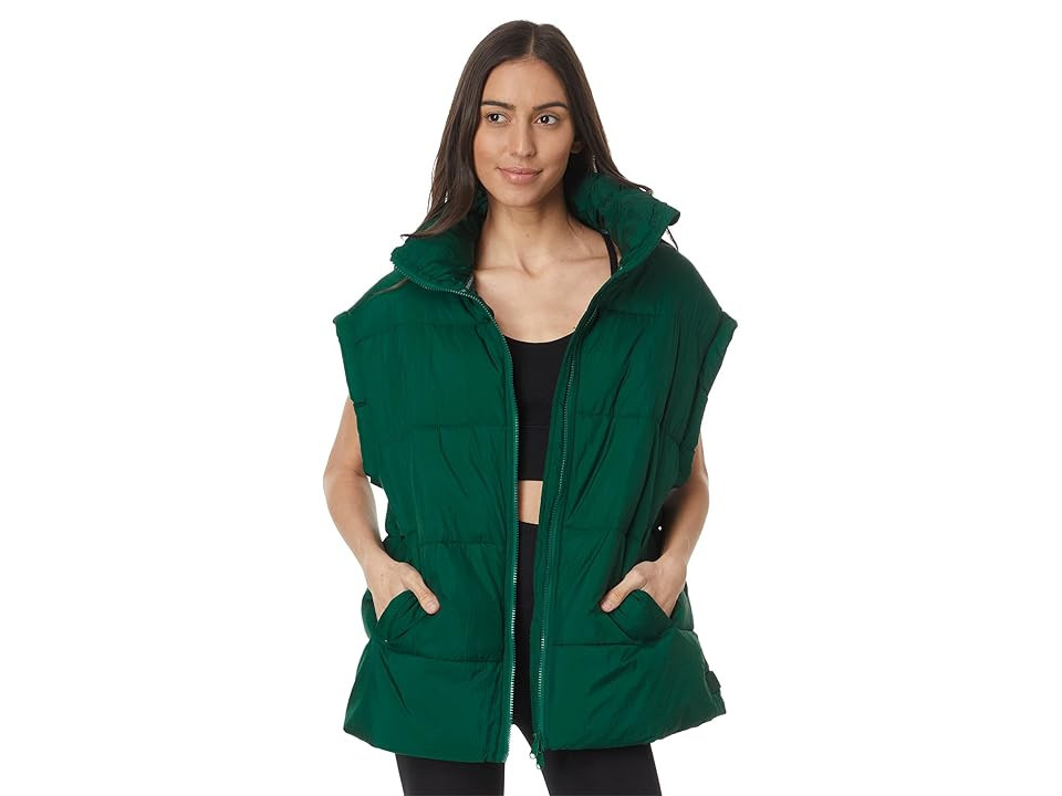 FP Movement In A Bubble Puffer Vest Women's Coat Evergreen : LG (Women's 12-14), Mesh/Polyester | Zappos