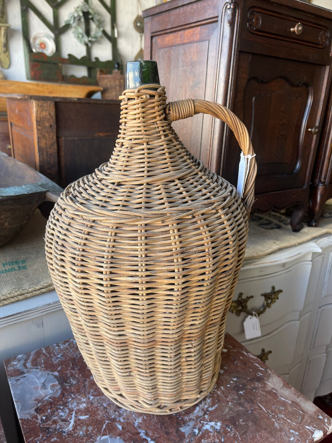 Antique Basket Demi John, Carboy, Farmhouse Decor - Etsy | Etsy (US)