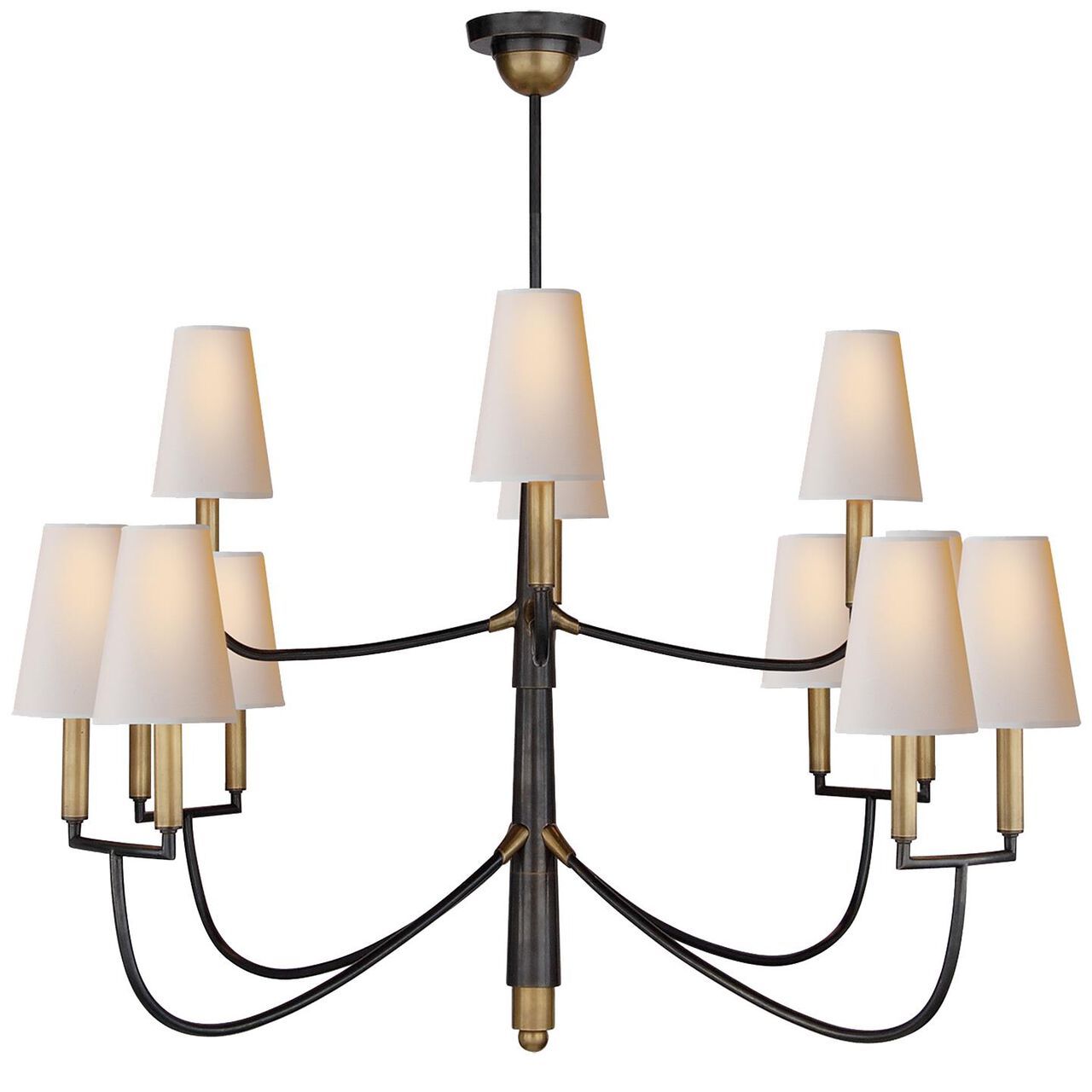 Thomas O'Brien Farlane 48 Inch 12 Light Chandelier by Visual Comfort and Co. | Capitol Lighting 1800lighting.com