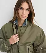 Twill Bomber Jacket | LOFT