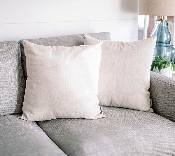 Set of (2) 20x20 Solid Neutral Pillows by Lauren McBride | QVC