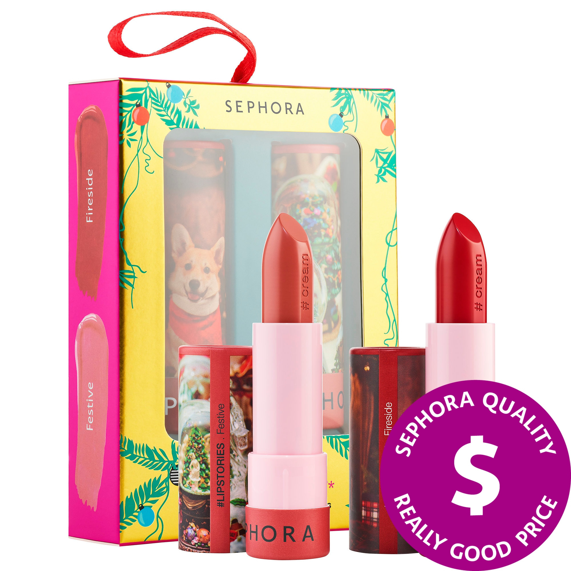 SEPHORA COLLECTION Holiday Kisses #Lipstories Lipstick Ornament 2 x 0.14 oz/ 4 g | Sephora (US)