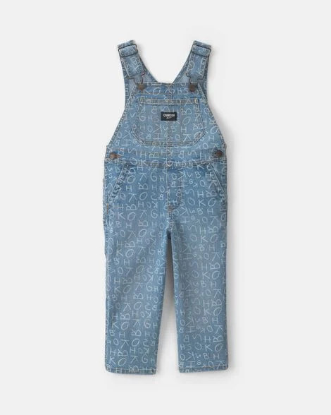 Toddler Alphabet Overalls - Light Wash - OshKosh B'gosh | Carter's | Carter's Inc