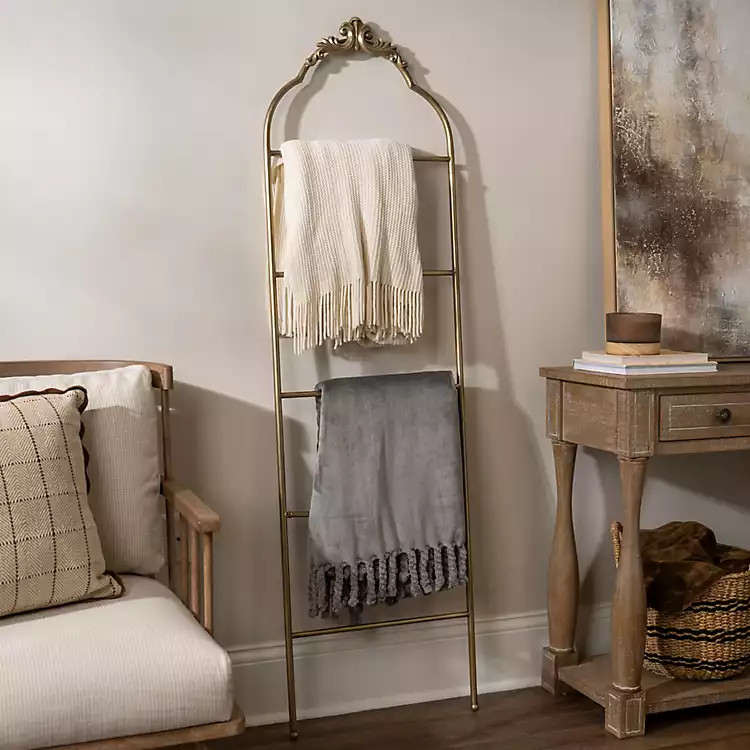 Baroque Gold Iron Ladder | Kirklands Home | Kirklands