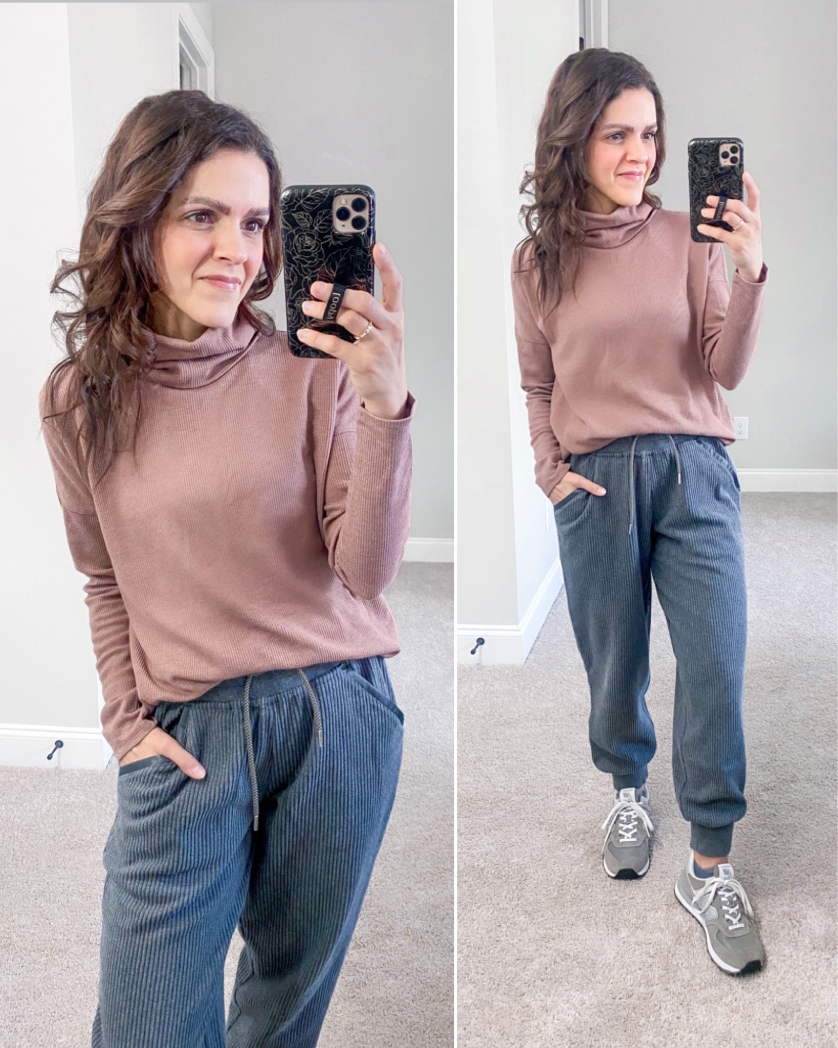 Easy Sunday errands look:
turtleneck waffle knit tee (older linked similar)
Varley Ascot sweatpants (linked similar) 
New Balance sneaker 

Weekend wear, loungewear, casual style, activewear, athleisure 

#LTKstyletip

#LTKStyleTip