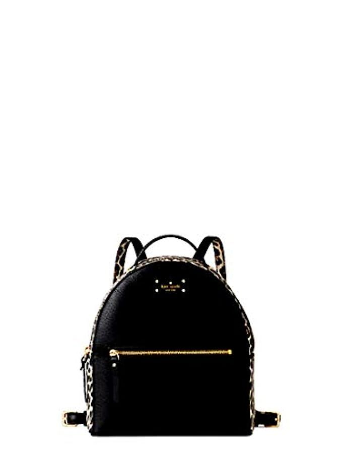 Kate Spade Women's Black Grove Street Leopard Sammi Small Leather Backpack | Amazon (US)