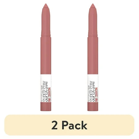 (2 pack) Maybelline Super Stay Ink Crayon Matte Lipstick, On the Grind, 0.04 oz | Walmart (US)