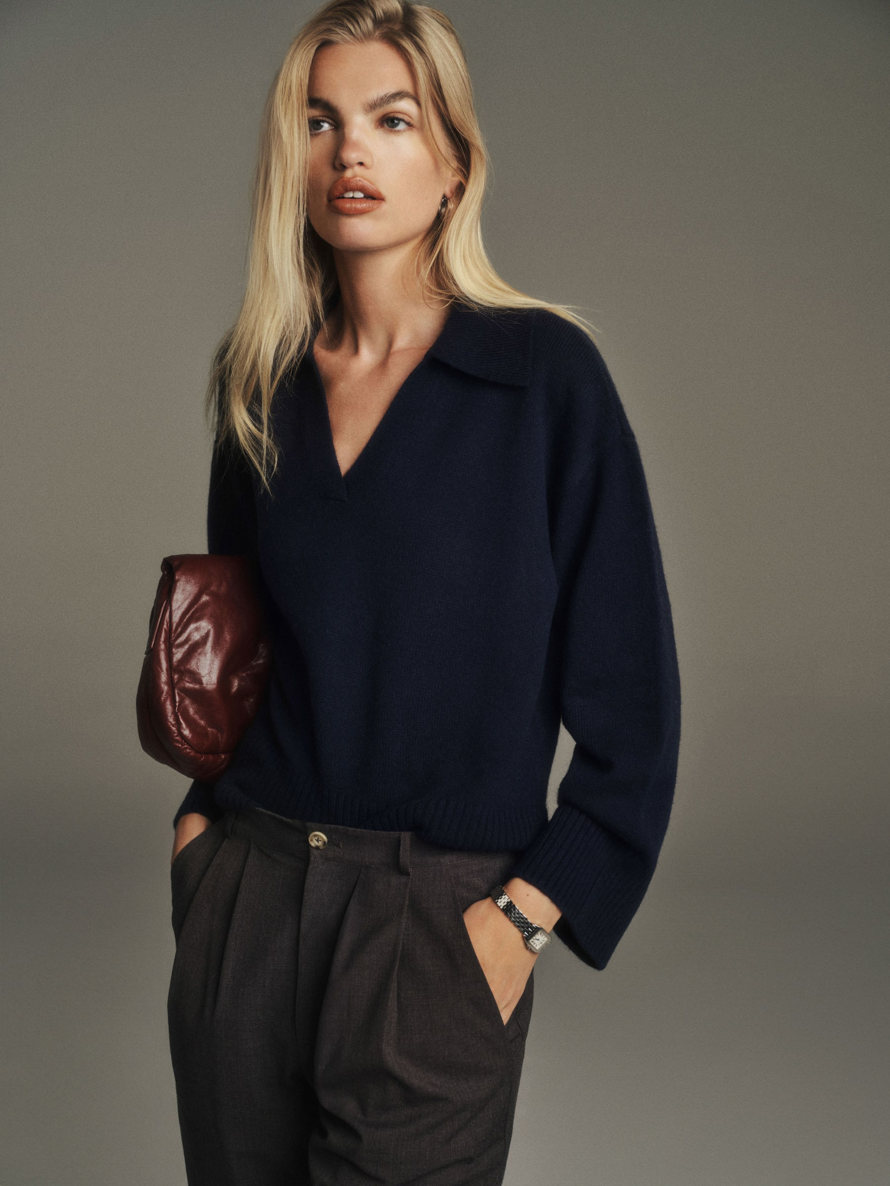 Sawyer Oversized Cashmere Polo | Reformation (Global)