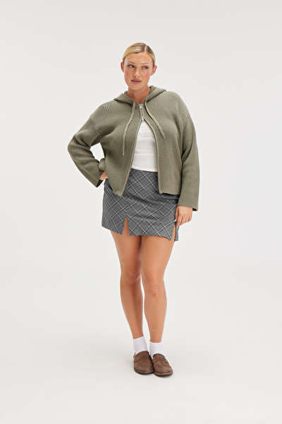 Loose Fit Knitted Zip Hoodie | Monki