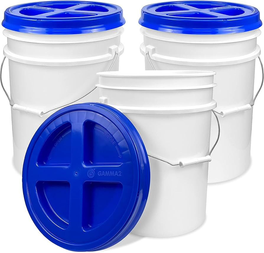 ePackageSupply, 5 Gallon Bucket with Gamma Seal Screw on Airtight Lid, Food Grade Storage, Premiu... | Amazon (US)