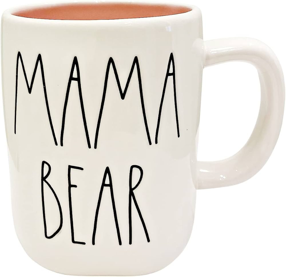 Rae Dunn Magenta Finely Glazed Ceramic Gift Mug with Pink Interior Inscribed: MAMA BEAR | Amazon (CA)