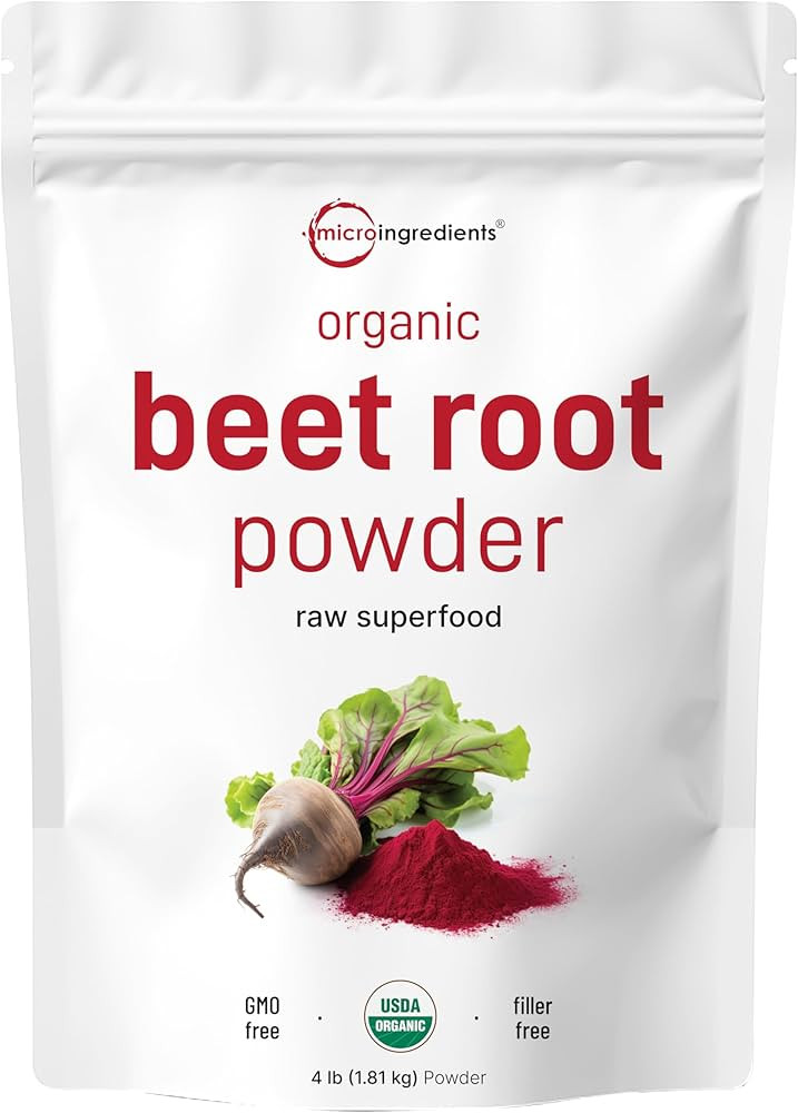 Organic Beet Root Powder, 4 Pounds | Cold Pressed, Water Soluble, High Concentrated Raw Beet Supp... | Amazon (US)