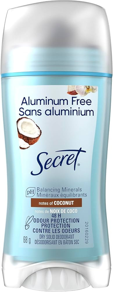 Secret Aluminum Free Deodorant for Women, Coconut Scent, 68g | Amazon (CA)