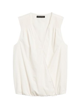 Cotton Wrap-Effect Tank | Banana Republic (US)