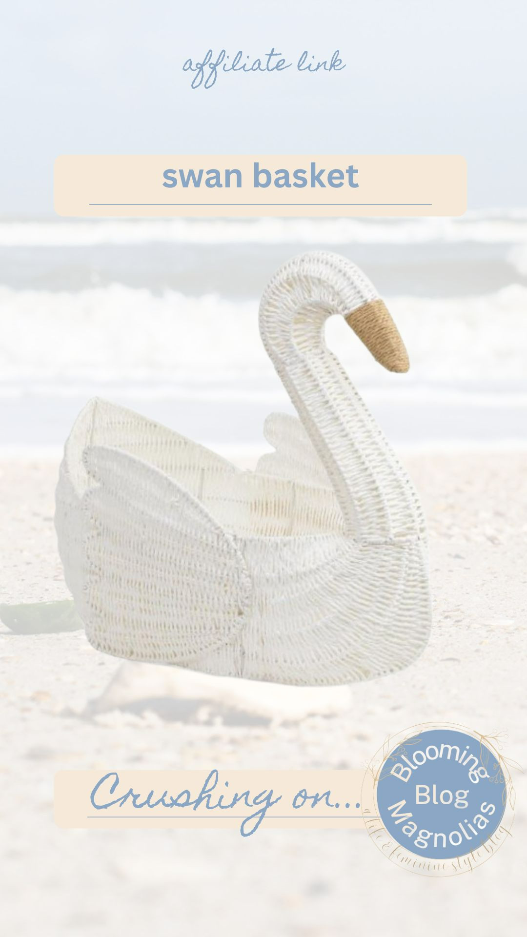 How cool is this swan wicker basket?  

 
