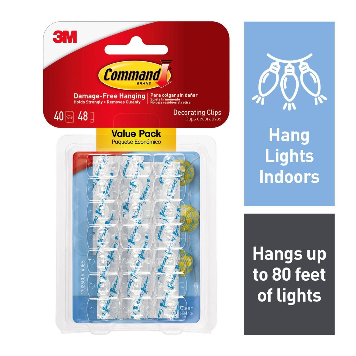 Command 40 Clips 48 Strips Decorating Clips Clear | Target