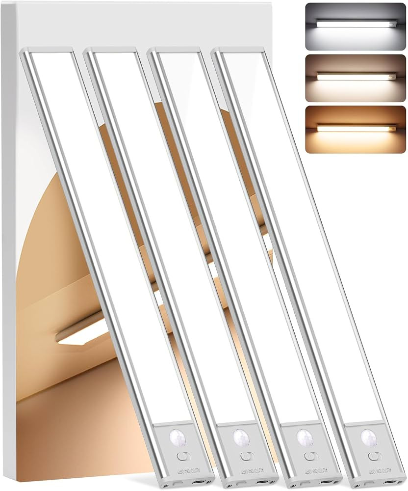 8inch Under Cabinet Lighting Wireless, 4Pack Motion Sensor Light Indoor | Amazon (US)