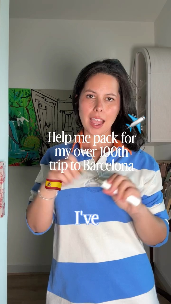 Do yall think the should make the cut? I think the reformation fern satin shorts definitely will. 

I love dressing for spring but it requires layers so when you eat to pack light I feel like it gets really tricky….especially when you’re only packing a carryon and want to do some shopping once you get to Barcelona. 

Let me know what spring and summer trips yall are packing for!

Here are the outfit details but comment SHOP and I can send you the links so you don’t have to go digging:

Shoes - avarcas
Shorts - reformation 
Top - Ralph Lauren Ruby shirt from boys section 

What to pack do Barcelona, what to packing to Spain, what to where in Spain, reformation fern shorts