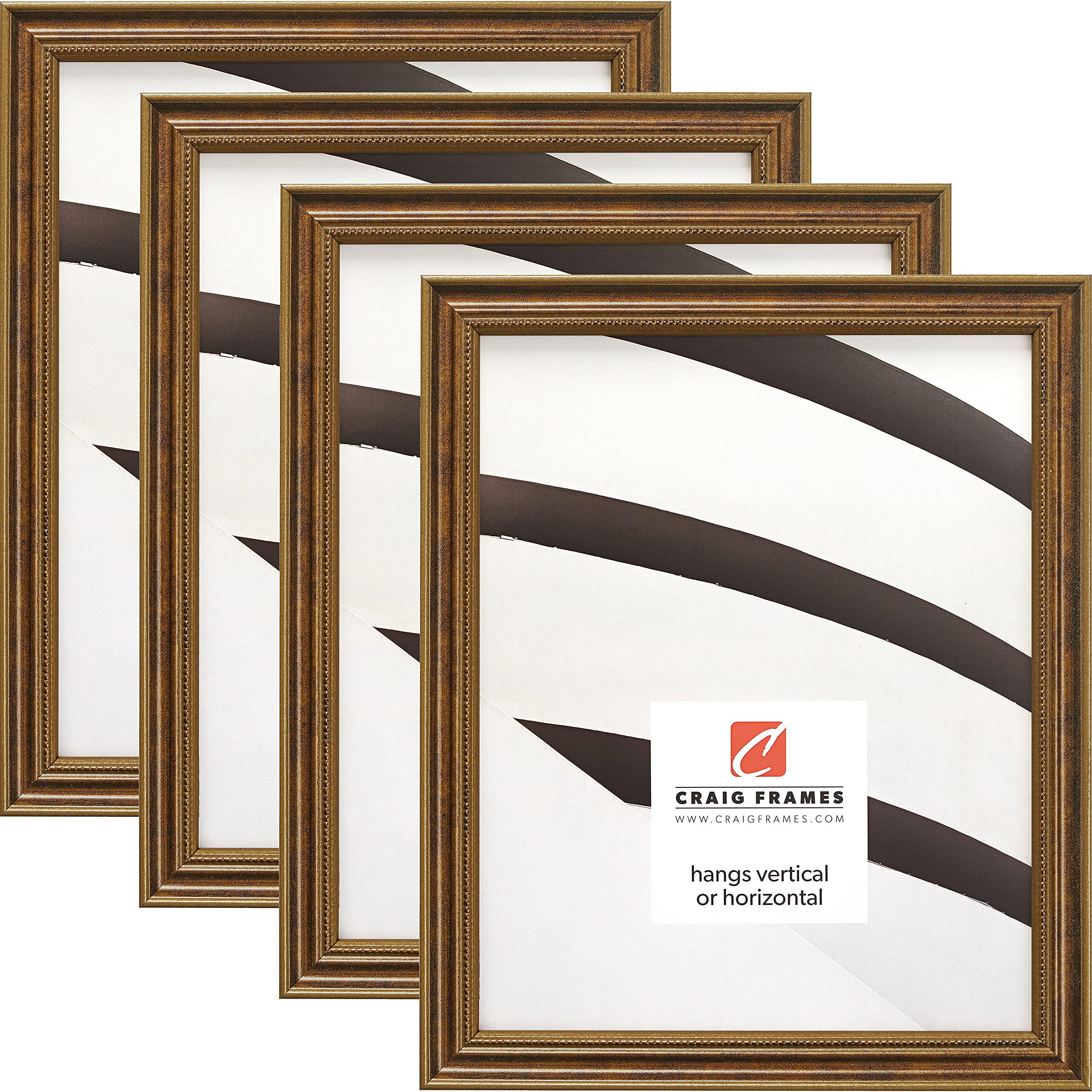 Craig Frames 314BR, Ornate Bronze Picture Frame, 8 x 10 Inch, Set of 4 | Amazon (US)