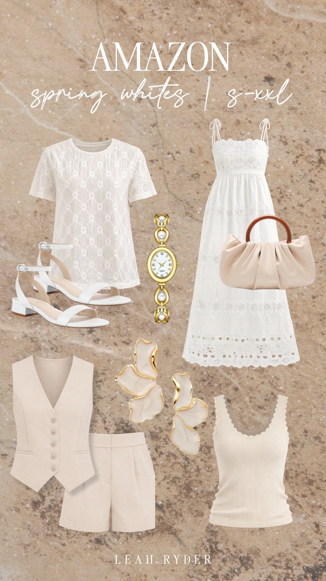 Such a dreamy neutral moment 🤍 I love how easy these pieces are to mix and match for spring—everything feels light, airy, and so chic. The eyelet top and flowy dress are perfect for brunch or showers, and that vest + shorts set is such a cute elevated option. Fits are super easy and forgiving, and I love that a lot of these come in extended sizing too!

#LTKPlusSize #LTKWorkwear