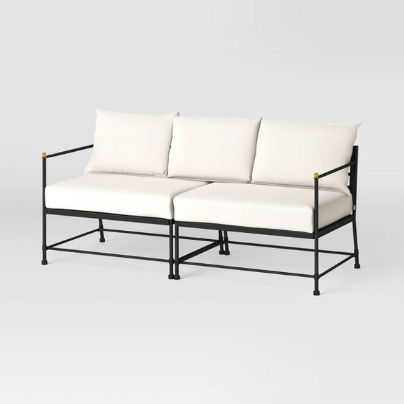Midway Metal Patio Sofa - Black - Threshold™ designed with Studio McGee | Target