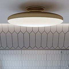 AFX Skye 19" Wide Round Satin Brass Modern LED Ceiling Light | Lamps Plus