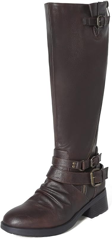 Women's Knee High Riding Boots Wide Calf | Amazon (US)