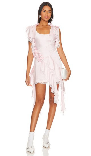 Alaia Mini Dress in Pink | Revolve Clothing (Global)