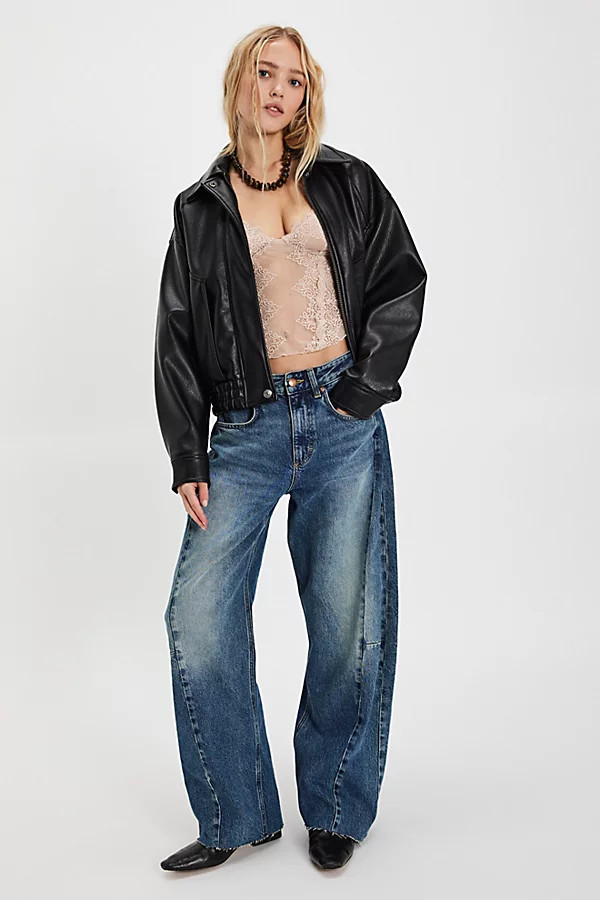 Lee Low-Slung Barrel Rider Jeans | Free People (Global - UK&FR Excluded)