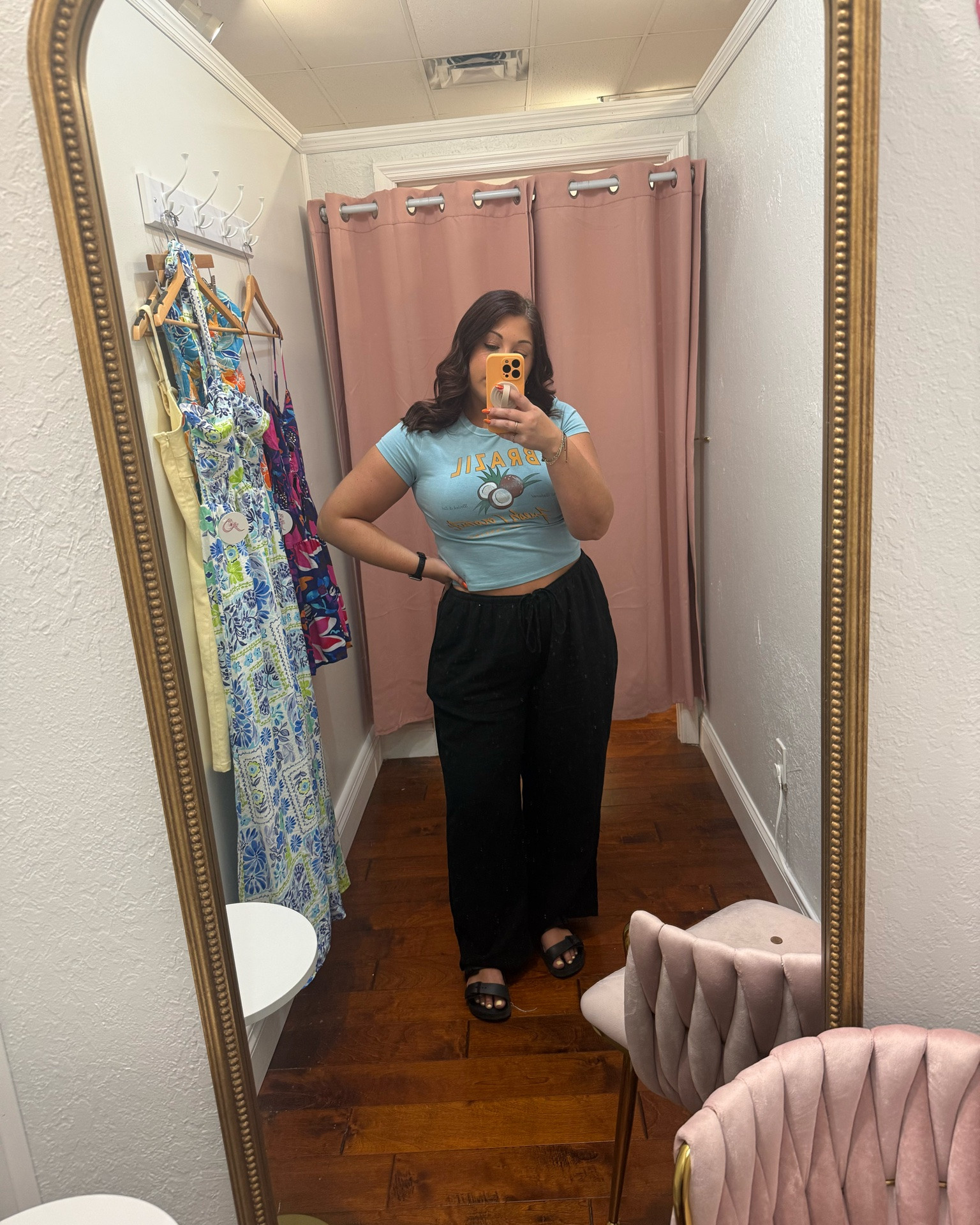 ☀️ Vacation-ready and on sale! ☀️ This baby blue graphic tee from @American Eagle Outfitters  is the perfect pop of color, and these flowy @abercrombie  pants are as comfy as they are flattering. Both pieces are currently on sale, making this an easy summer outfit to grab before it’s gone! 

Wearing a size large in the top. Wearing a size XL in the pants.

#LTKxAbercrombie #LTKSaleAlert #LTKMidsize