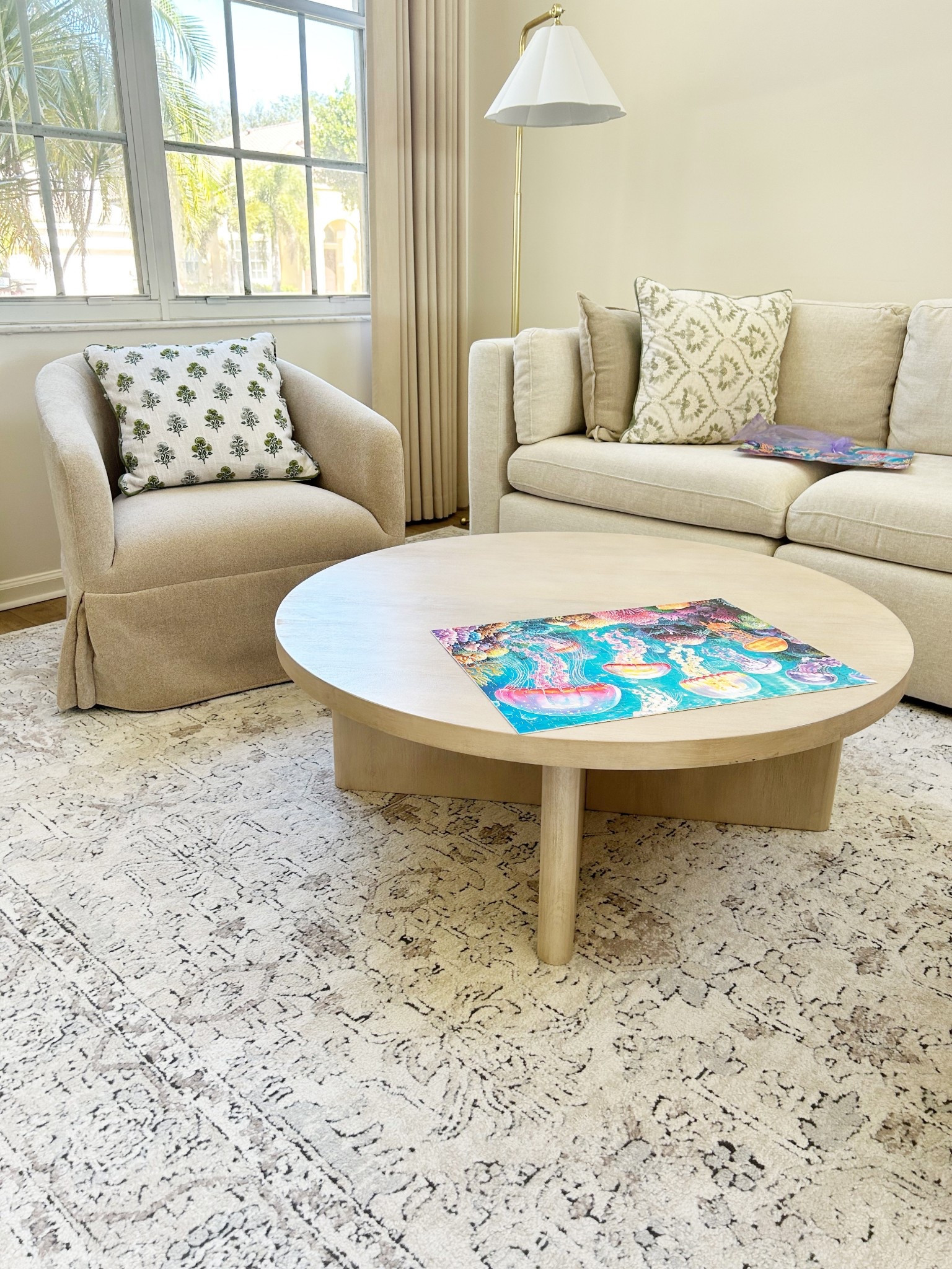 Baby steps in this living room. Still need some end tables and then all the decor and art to add color. Definitely impressed with this contract grade coffee table! Perfect size for puzzles!

#LTKdayinmylife #LTKmomlife #LTKHome