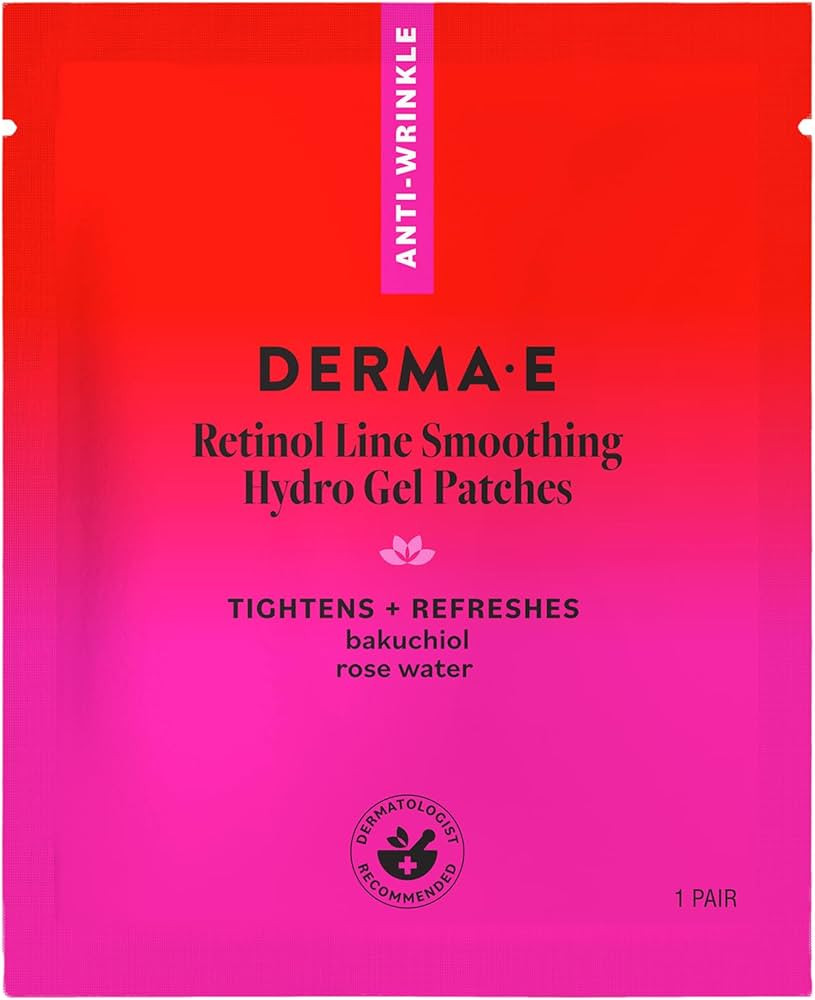 DERMA E Retinol + Bakuchiol Under Eye Patches (5 Pairs) Non-Irritating, Line Smoothing Hydro Gel ... | Amazon (US)