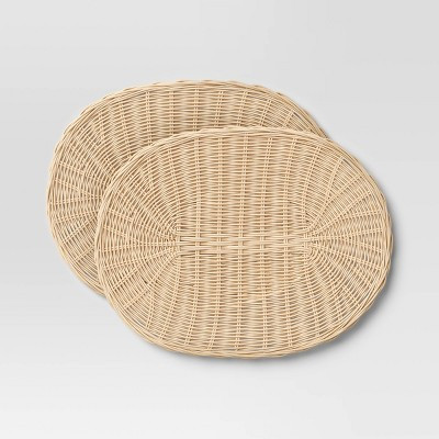 2pk Light Woven Rattan Placemat - Threshold™ | Target