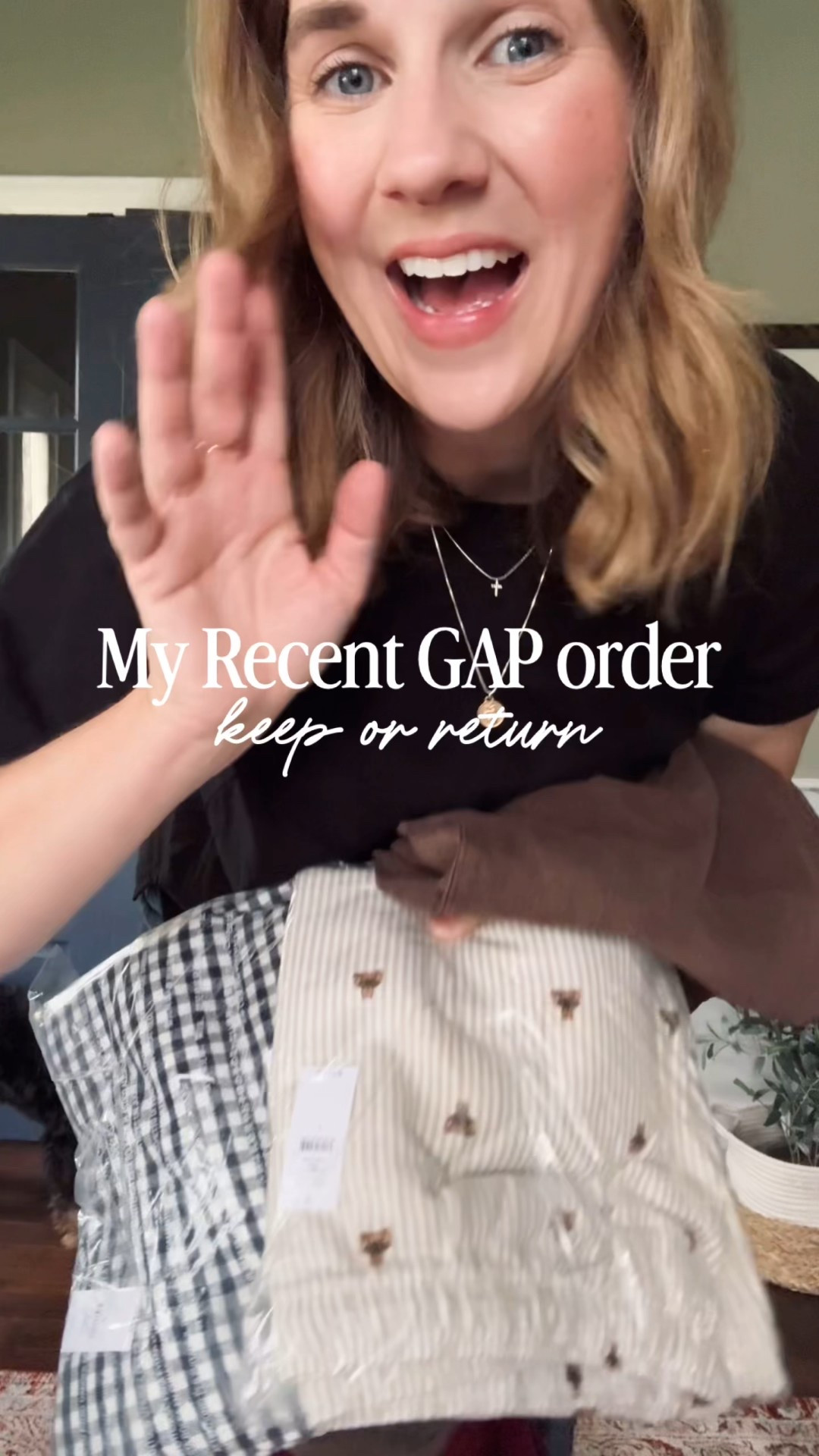 Keep or Return?! 

Chocolate Denim- i went up a size but didnt need to
Pj pants - tts 
Burgundy sweater - tts
Men’s button down - up a size 
Black tee- Old Navy tts

🧸 not for sale - lol 


#LTKStyleTip #LTKSeasonal #LTKSaleAlert